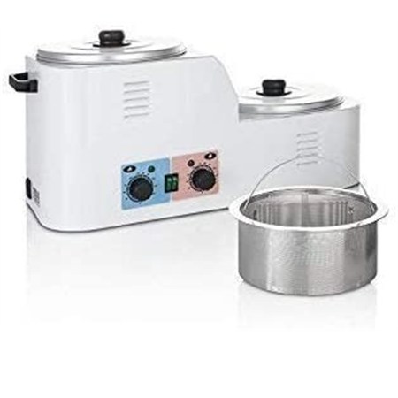 fornello scaldacera a due vasche da 4 litri estetiste