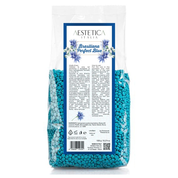 Cera depilatoria Brasiliana Perfect blue 1 kg
